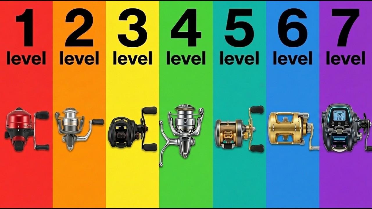 The 7 Levels Of Fishing Reels - YouTube
