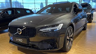 Volvo V90 T8 455PK AWD Ultimate Dark Long Range | Platinum Grey