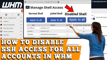 HOW DO I DISABLE SHELL ACCESS FOR ALL ACCOUNTS IN WHM? [EASY GUIDE]☑️