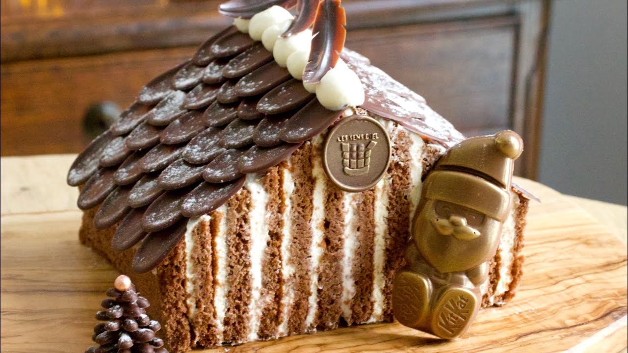 Xmas！サンタさんのチョコハウスケーキの作り方✴︎How to make Xmas