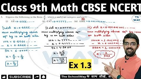 Class 9 Maths Chapter 1 | Number System Solutions | Exercise 1.3 | #cbse #class9math #numbersystem