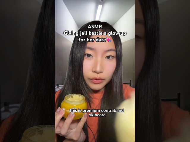 ASMR Giving jail bestie a glow up for date💘#asmr #asmrsounds #asmrvideo #jail #asmrshorts #tingles