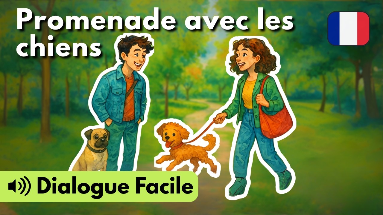 Learn French with Mini Dialogues Ep 90: Walk With the Dogs (A1)