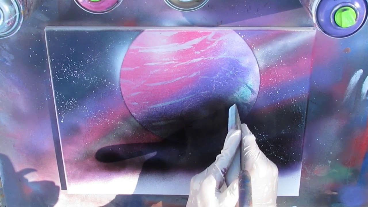Spray paint art New_York city skyline - YouTube