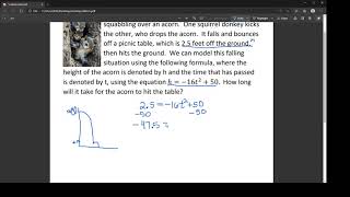 Modeling Falling Object Example Profile
