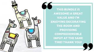 Llama Classroom Decor for Spanish Class | Posters for Spanish Class Llama Classroom Decor for Spanish Class | Posters for Spanish Class