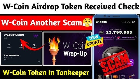 ♻️W-Coin Airdrop Token Claim How To Check | W-Coin Token Received In Tonkeeper | W-Coin Token