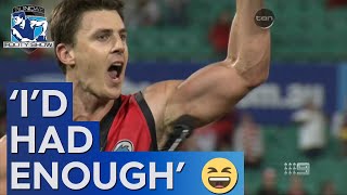 When Lloydy gave it to the crowd after a controversial win (Llordo's deep dive) - Sunday Footy Show