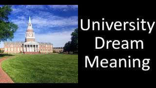 University Dream Meaning