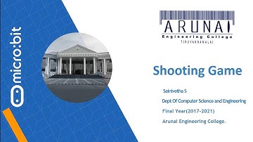 Microbit | Shooting Game | Dept of CSE | Arunai Engineering College | Tiruvannamalai