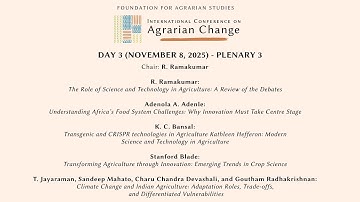 Plenary 3 (Day 3 – November 8, 2025)