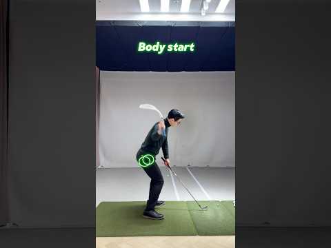 다운스윙 [손으로 시작 vs 바디로 시작 ]지면에 힘을 사용해 보세요Downswing [Starting with <strong>Hands</strong> vs. Starting with <strong>Body</strong>] –