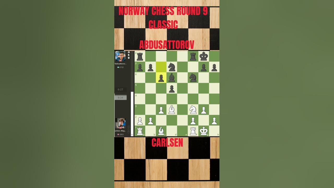 Norway Chess 2023 Standard Round 9 ARMA Classic Carlse vs Abdusattorov