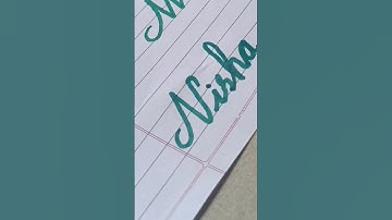 Nisha name in cursive writing#signature #shortsfeed #trending #trend #viral #shorts #shortvideo