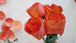 DIY: How to Make Paper Flowers for Bouquets | Easy Paper Rose Tutorial for Beginners