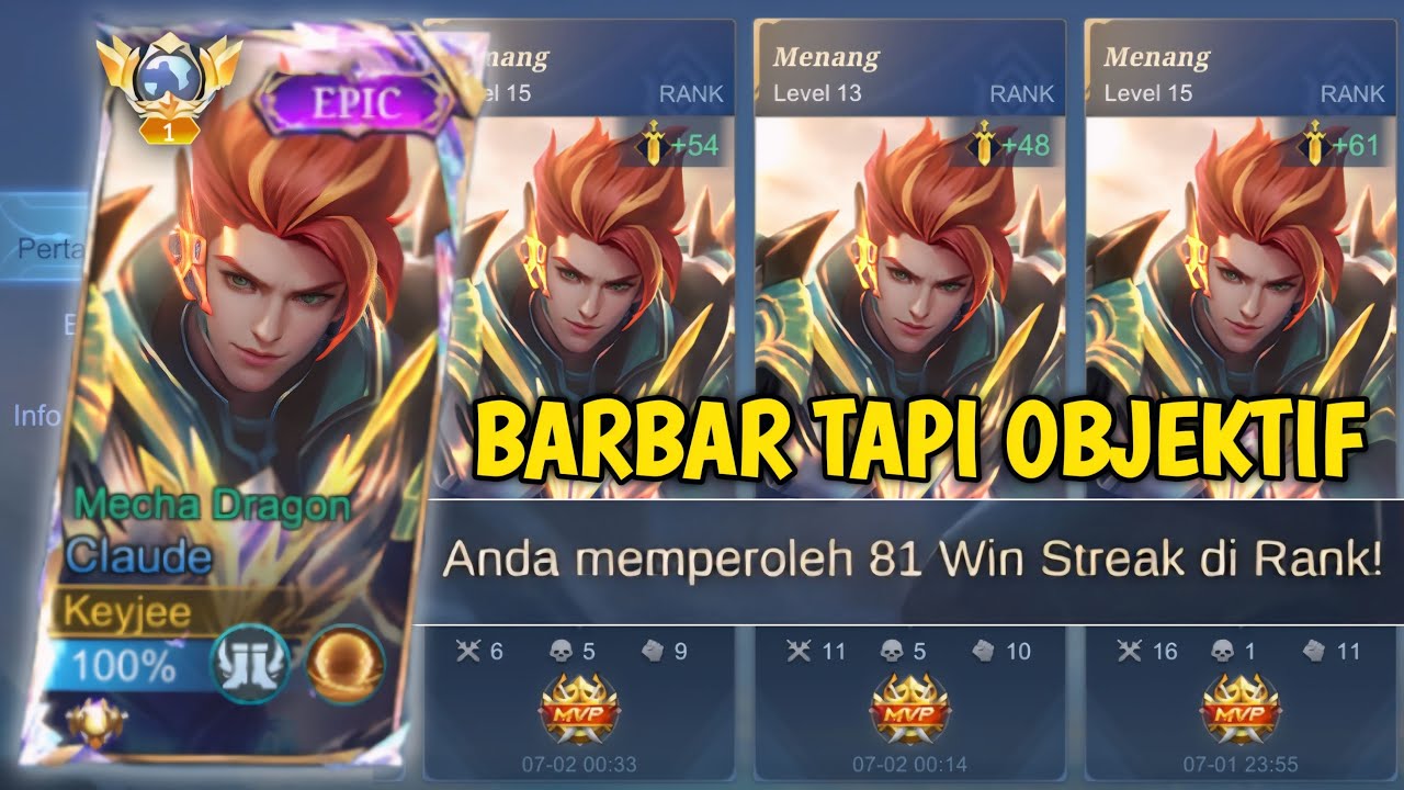 TIPS & TUTORIAL ROTASI, FAMRING, LANING DAN CARA MAIN CLAUDE BARBAR TAPI OBJEKTIF TERBARU! - MLBB
