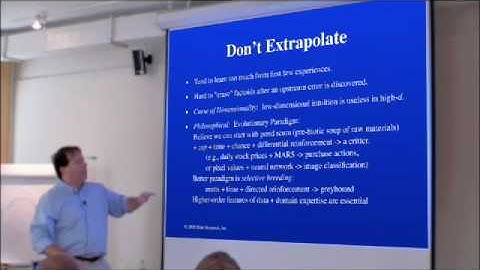 MATHS & STATISTICS | Data mining tutorial from John Elder (3)