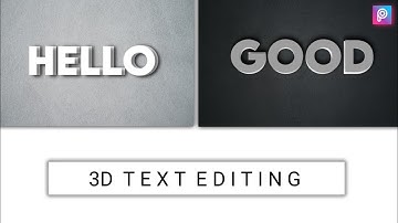 How To Create 3D Text Editing In PicsArt | 3d text effect