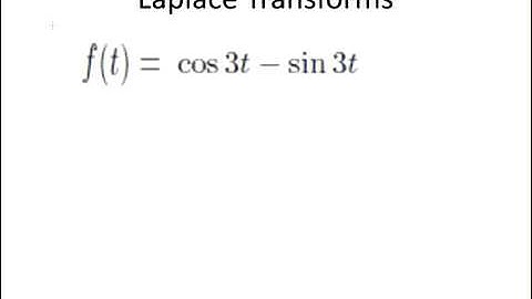 Calculus for Engineers - Laplace Transform (example 1)