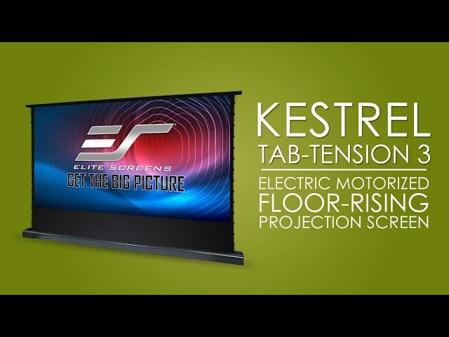 Elite Screens Kestrel Tab-Tension 3 Series | Electric Floor-Rising Projector Screen
