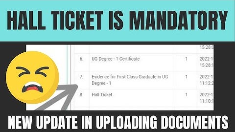 Hall Ticket is Mandatory 😐 New Update in E Seva Documents Upload 🤐