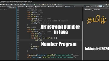 Armstrong number in Tamil | Java | Numberprograms | Eclipse Environment #java #javatamil #coding