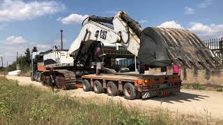 Transporting The Caterpillar 375 Excavator - Fasoulas Heavy Transports