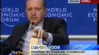 Turkish Prime Minister Responds Peres In Davos