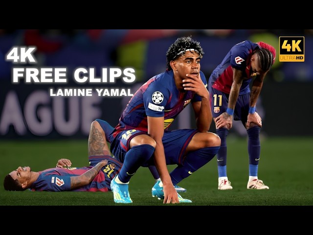 LAMINE YAMAL 4K - FREE CLIPS FOR EDITS | #barcelona 🔵🔴