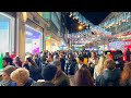 London BUSY Oxford Street Christmas Shopping ✨ West End Walk 2021 [4K HDR]