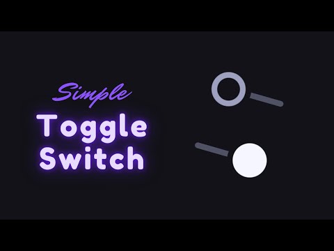 Simple toggle switches using HTML and CSS