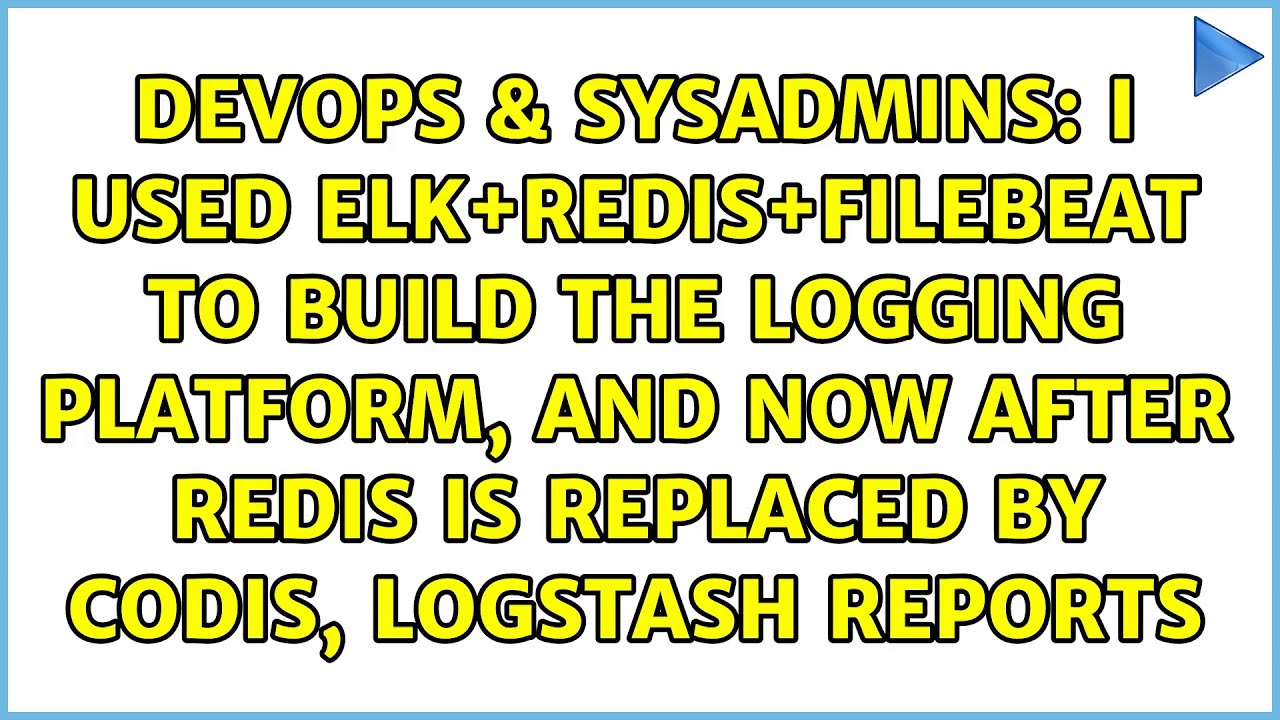 I used elk+redis+filebeat to build the logging platform, and now after redis is replaced by...