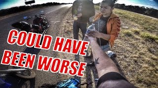 STRANDED MOTORCYCLE | HELPING A STRANGER