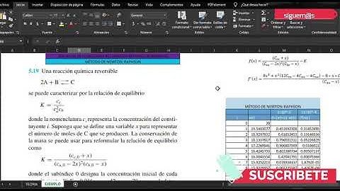 MÉTODO DE NEWTON RAPHSON EN EXCEL | TEORIA Y EJEMPLO APLICATIVO