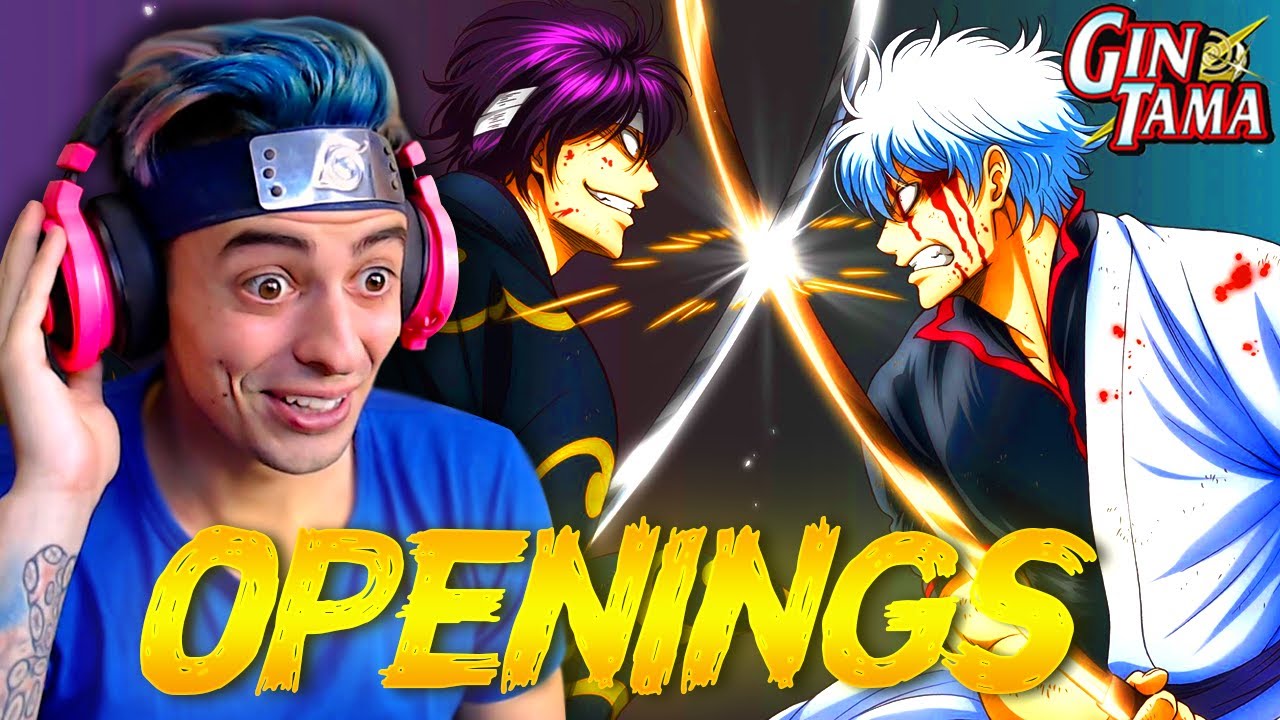 Reacciono a TODOS los OPENINGS de GINTAMA  (1-21) *por PRIMERA VEZ*