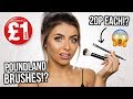 TESTING POUNDLAND MAKEUP BRUSHES! FULL FACE USING £1 BRUSHES! REVIEW AND TUTORIAL