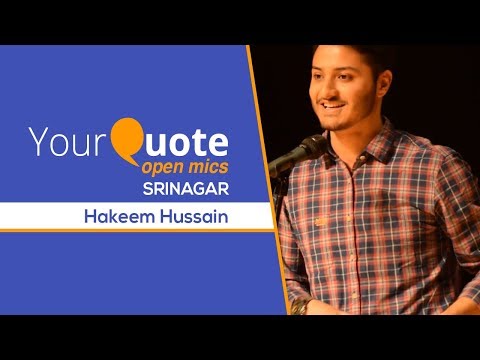 'A Child Whose Only Toy Is Suffering' by Hakeem Hussain | English Poetry | YQ - Srinagar(Open Mic 7)
