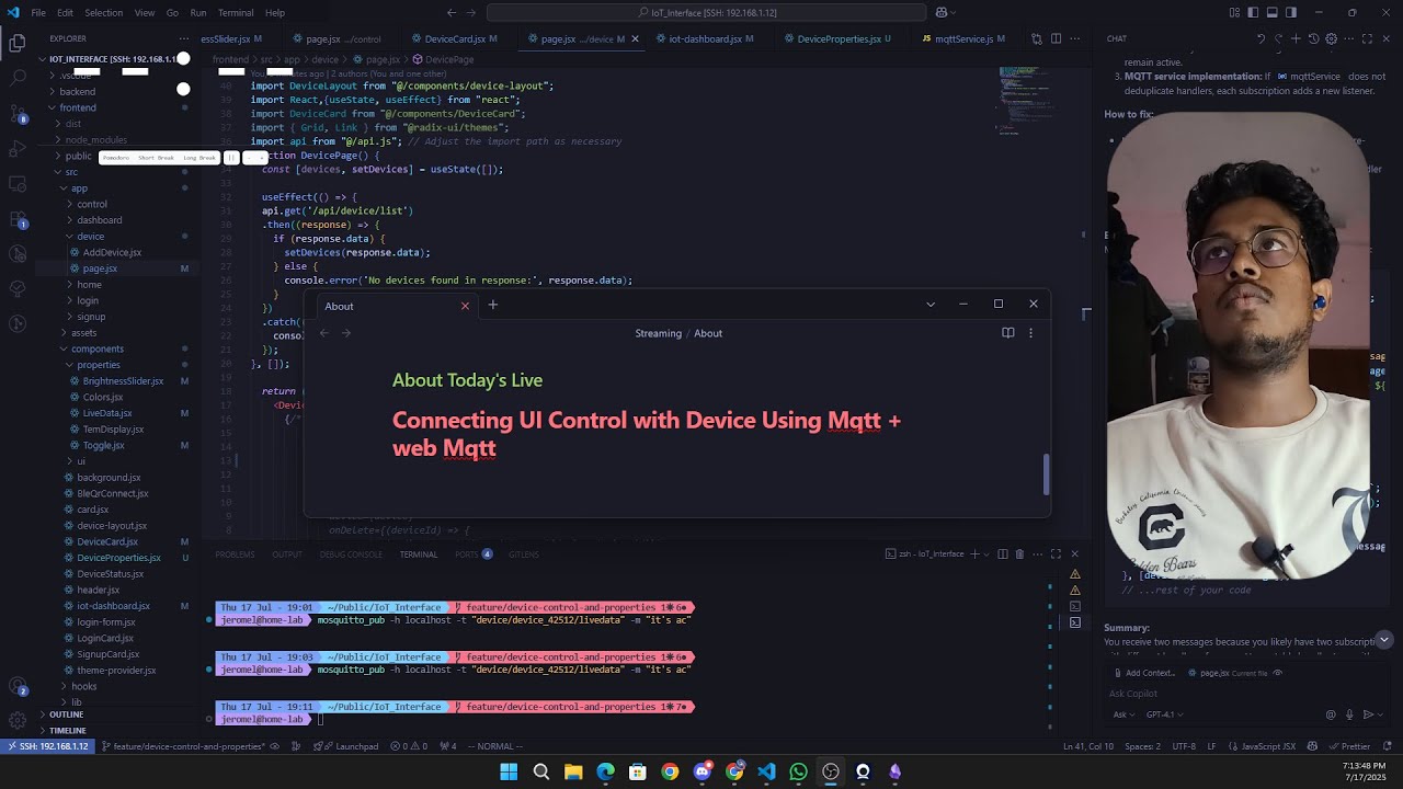IoT Meets Web Dev | LIVE Interface Building with Me! - Day 20 - YouTube