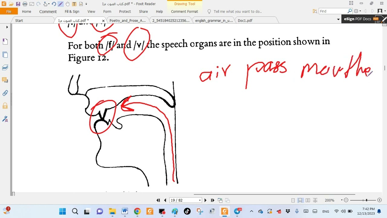 قسم اللغة الانكليزية = المرحلة الاولى = الصوت = الفصل الثالث حتى ص 25