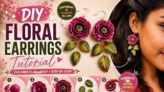 Clay Jewellery Floral Earrings Tutorial 🌸 | Flower Polymer Clay Earrings Tutorial @Sculpey_Official 