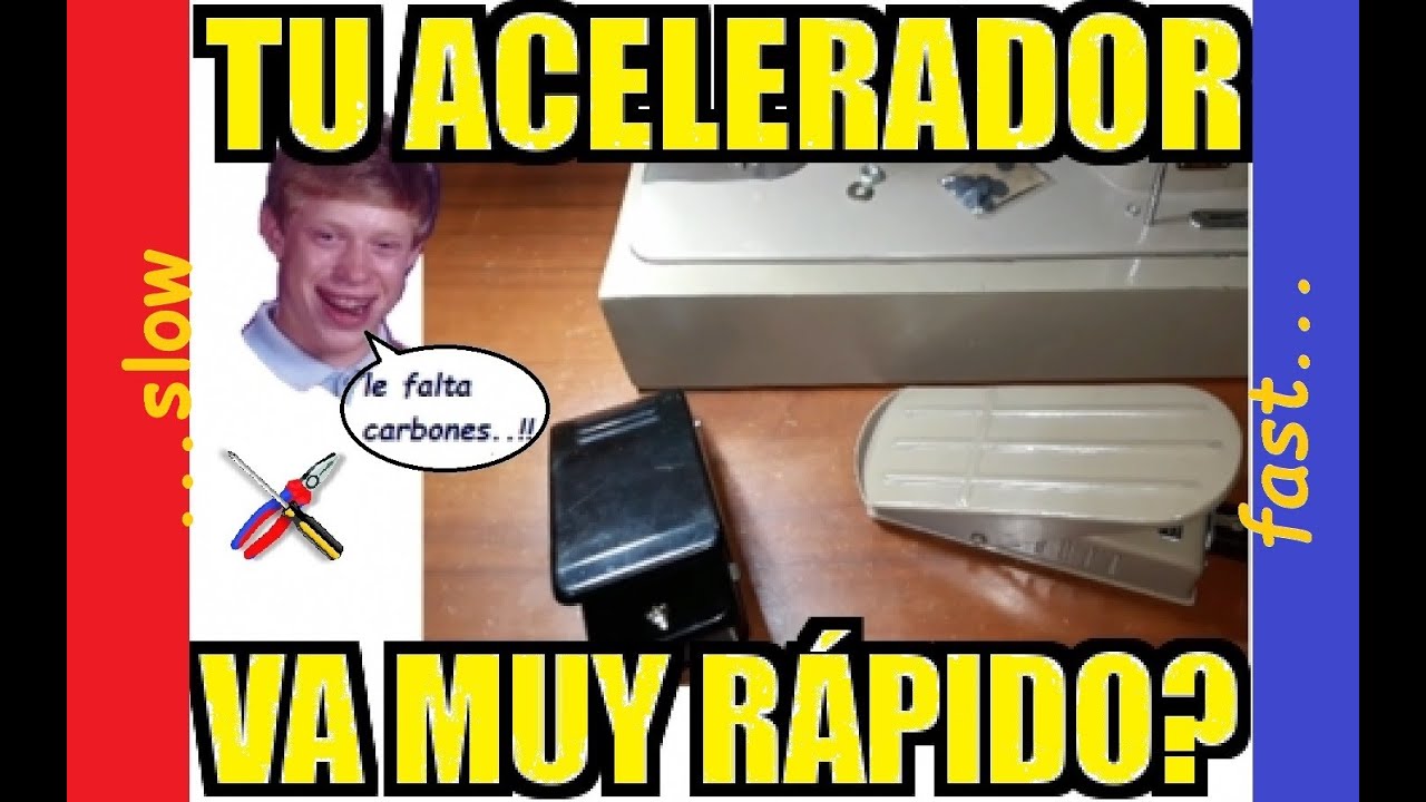 Reparar Velocidad Pedal a Carbones Maquina Coser - reduzir a velocidade do motor máquina de costura