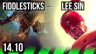 FIDDLESTICKS vs LEE SIN (JGL) | Rank 3 Fiddle, 5/1/10, 600+ games | EUW Challenger | 14.10