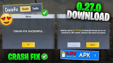 Finnally 😍 Crash Fix हो गया | Pubg Lite New Update 0.27.0 | Crash Problem Fix And All New Features |