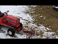 Gravely rope tow part 2  Don't try this at home