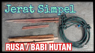 Tutorial pasang JERAT RUSA / BABI Hutan