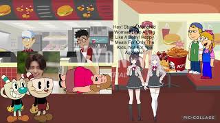 Cuphead And Mugman Behaves At Kfcungroundedbig Baby Taylor Gets Grounded For Misbehaves At Kfc