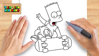 Como Desenhar O Bart Simpson Andando De Skate
