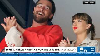 Taylor Swift, Travis Kelce wedding buzz builds outside MSG screenshot 4