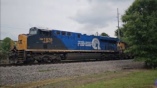 CSX 1976 Conrail quality leading CSX M652 headed eastbound in Monroe .NC 5/25/24🇺🇸