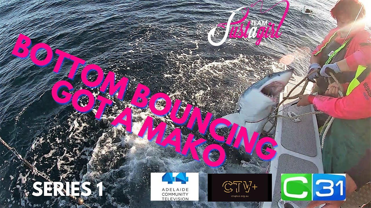 Series1 fishing off the bottom then what the? huge mako comes up the burley trail fishing australia